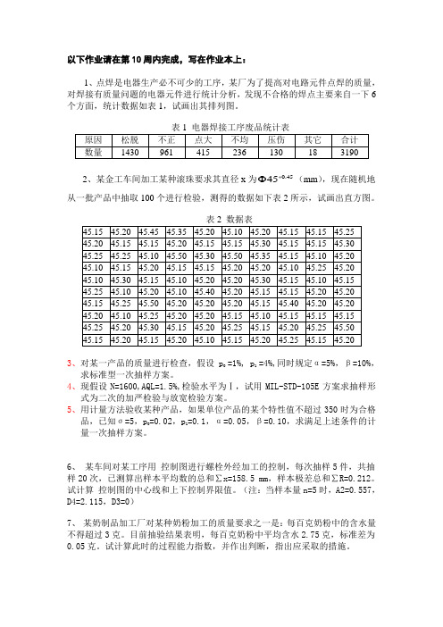 11级质量管理作业