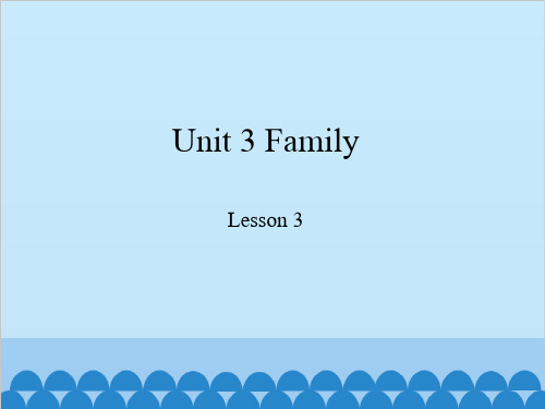 三年级上册英语课件-Unit 3 Lesson 3 She's a Doctor   鲁科版