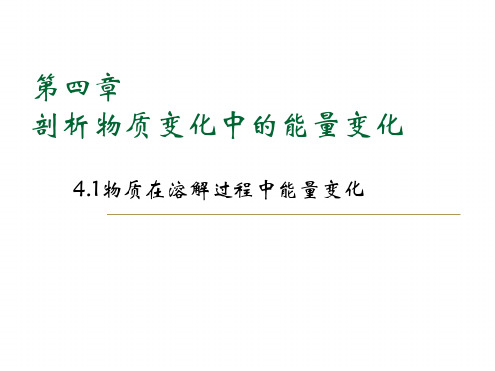 四章剖析物质变化中的能量变化