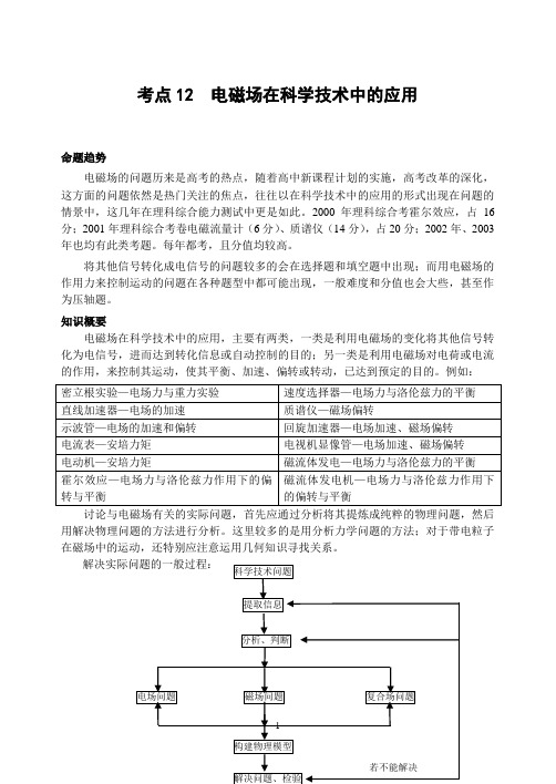 电、磁场在科学技术中的应用