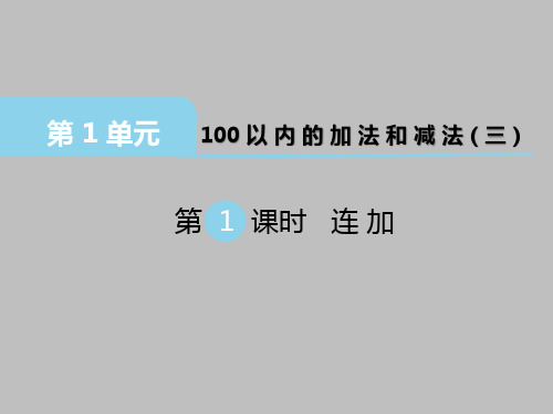 苏教版数学二年级上册：第一单元《100以内的加法和减法 》 课件(共55张PPT)