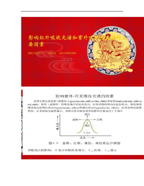 影响红外吸收光谱和紫外吸收谱光谱的主要因素解读