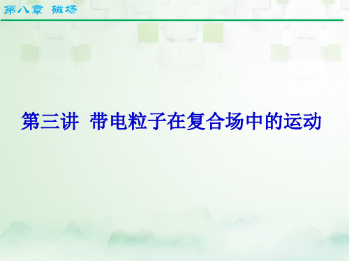 高三物理一轮复习精品课件4：专题八 带电粒子在复合场中的运动