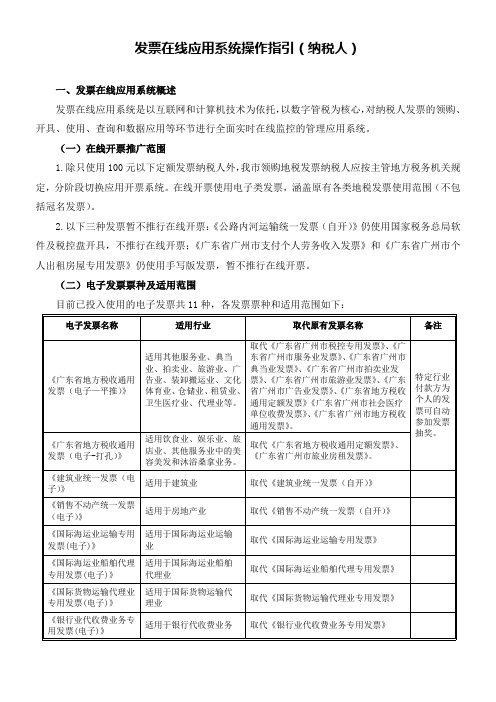 发票在线应用系统操作指引纳税人.doc