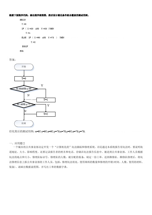 《软件工程》打印--大题作业《软件工程》打印--大题作业