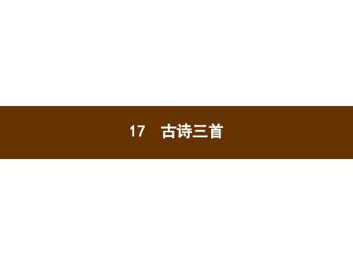 六年级上册语文习题课件-17 古诗三首 部编版(共9张PPT)