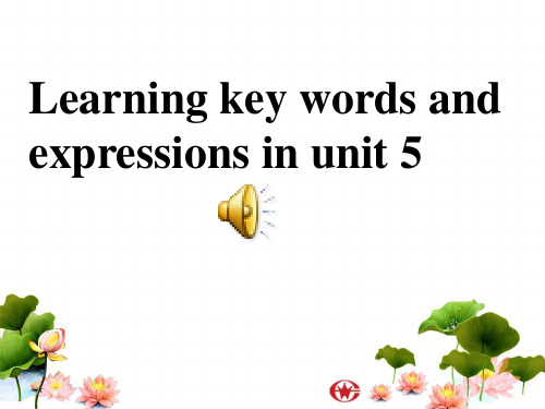 必修4 Unit5 words and expressions