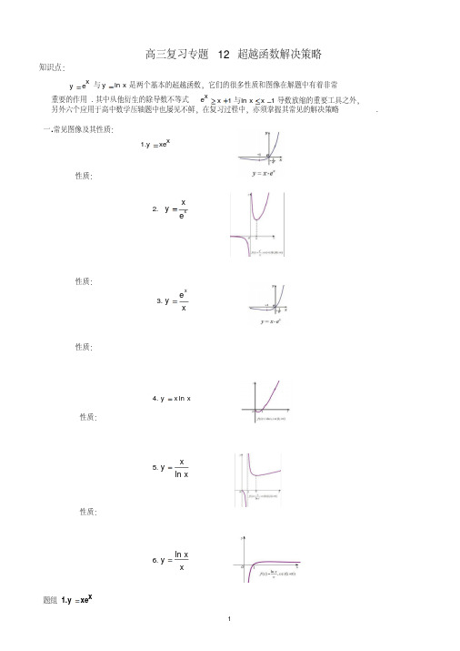 最新高三复习专题12超越函数解决策略.pdf