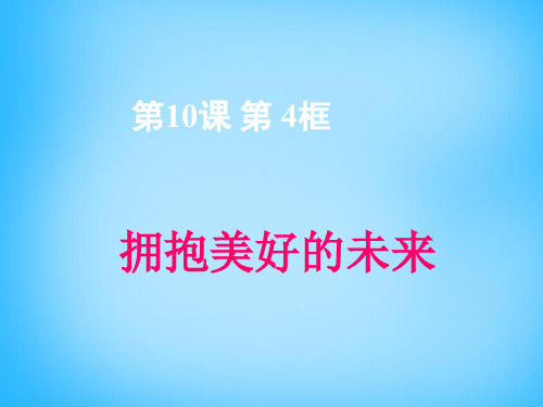 人教版初三下册政治10.4拥抱美好未来PPT课件(5)