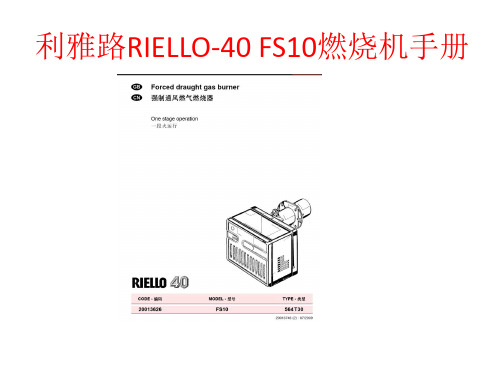 利雅路RIELLO-40燃烧机中文操作手册