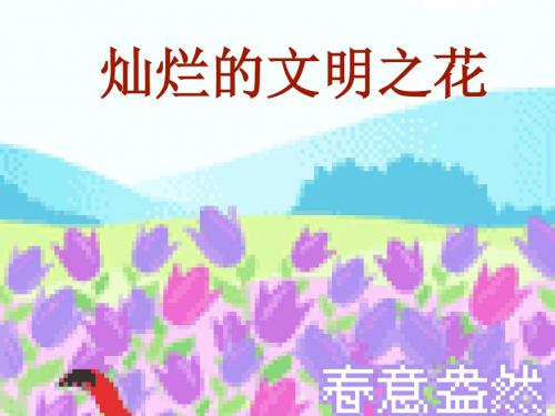 第八课第二节《灿烂的文明之花》