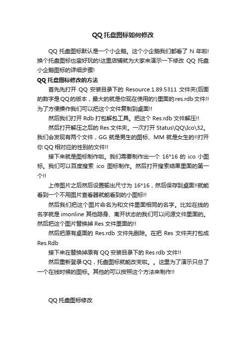 QQ托盘图标如何修改