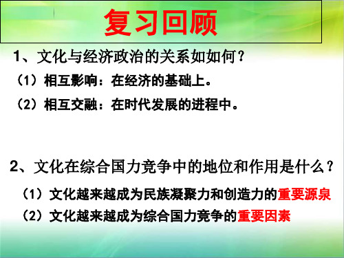 第二课：感受文化影响开封县一中高二政治