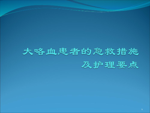 大咯血患者的急救ppt课件