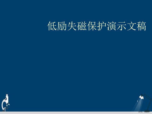 低励失磁保护演示文稿