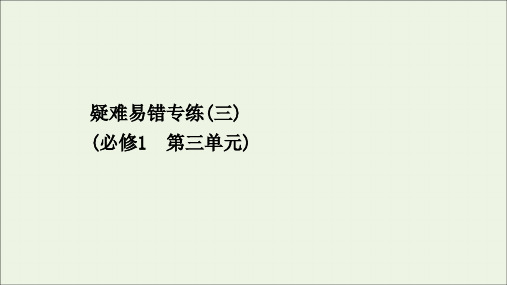 政治一轮复习疑难易错专练课件新人教版必修12