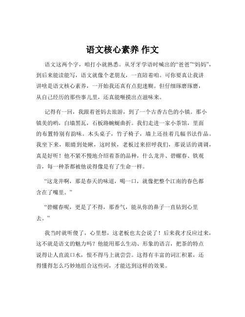 语文核心素养 作文