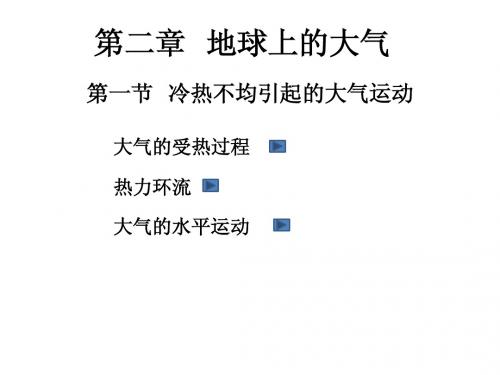 第二章地球上的大气第一节