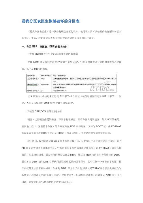 易我分区表医生恢复破坏的分区表