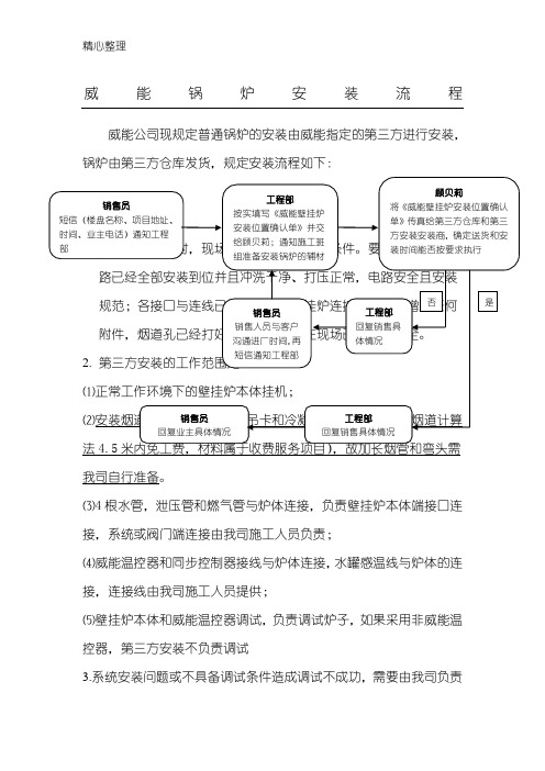 威能锅炉安装操作规范