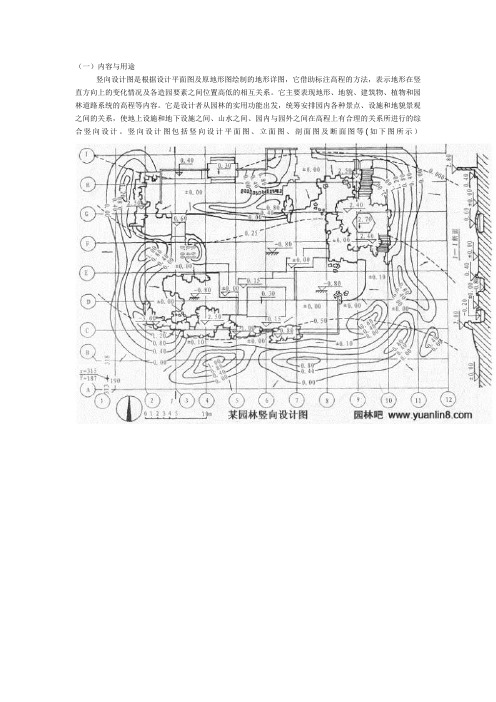 竖向设计图内容,用途及绘制要求,图例