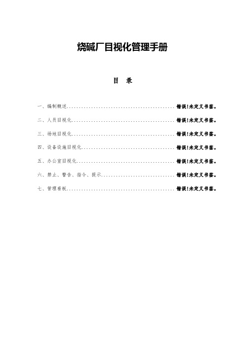 烧碱厂目视化管理手册样本