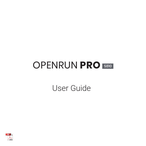 OpenRun Pro S810 耳机使用指南说明书