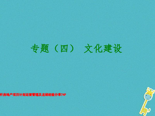 2019年标杆房地产项目计划运营管理及龙湖经验分享74P