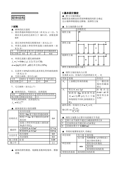 一级注册结构工程师专业考试——砌体结构部分盘点