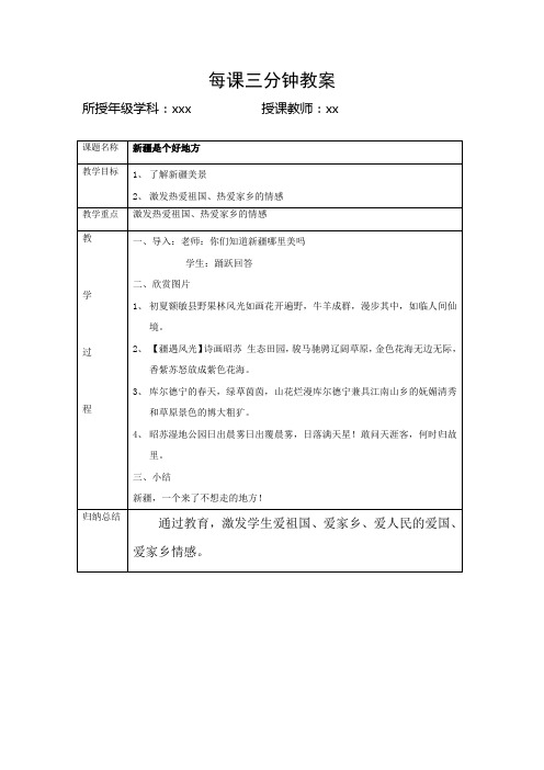 每课三分钟新疆是个好地方