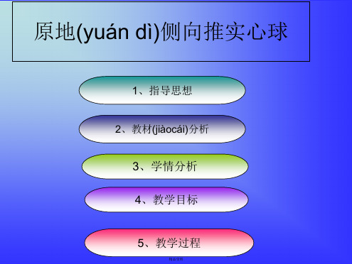 原地侧向推实心球教学设计