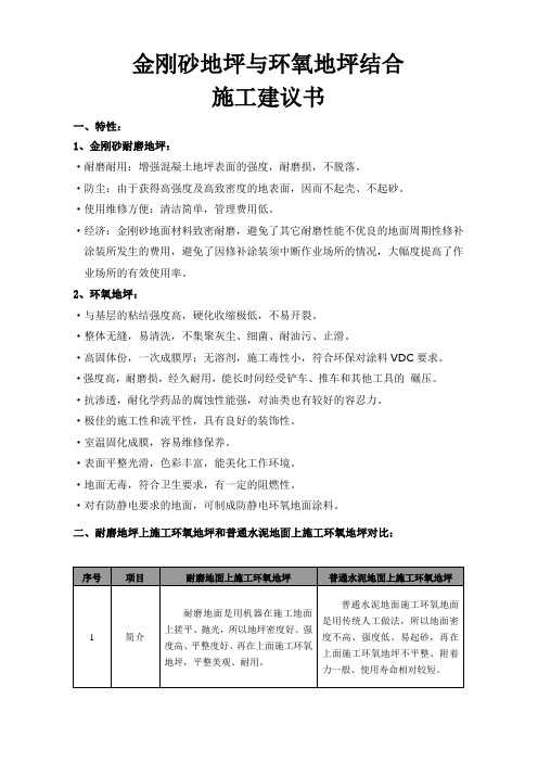 金刚砂地坪与环氧地坪结合施工建议书6