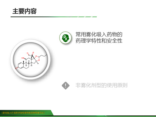 常用雾化吸入药物的药理介绍ppt课件