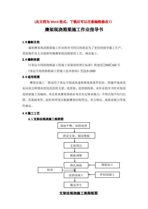 膺架现浇箱梁施工作业指导书