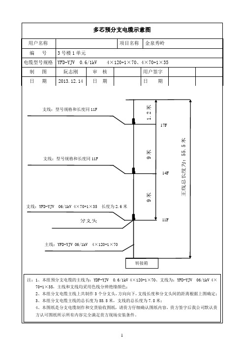 预分支电缆图纸