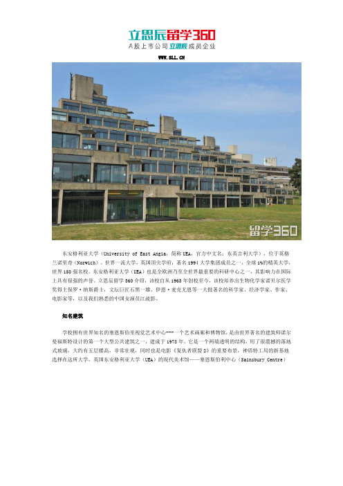 2018年东英吉利大学知名建筑