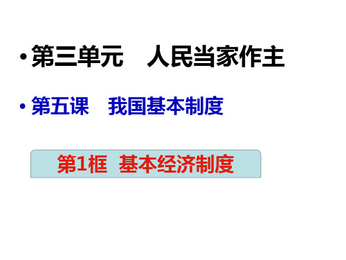 人教版道德与法治八年级下册第三单元人民当家作主复习提纲课件