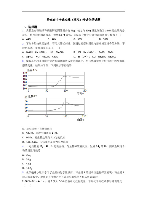 丹东市中考适应性(模拟)考试化学试题