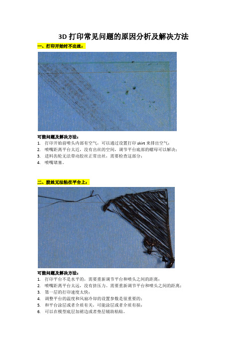 3D打印常见问题分析及解决