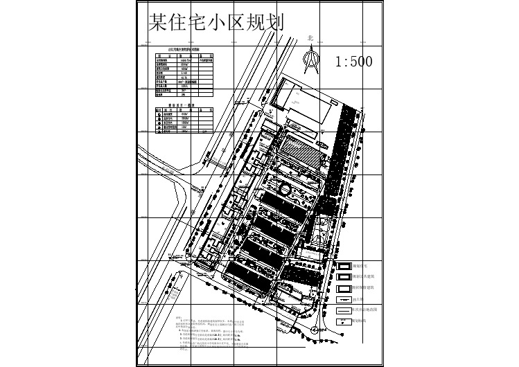 某大型居民住宅小区总规划设计详细施工方案CAD图纸