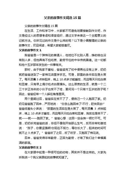 父亲的故事作文精选15篇