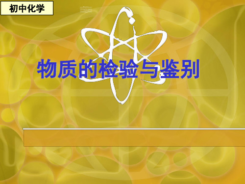 中考化学专题复习——物质的检验与鉴别(共16张PPT)