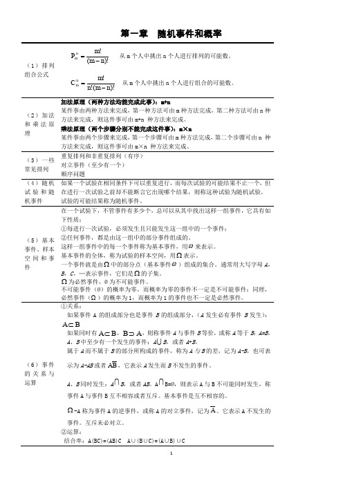 考研必备最新概率论与数理统计公式大全