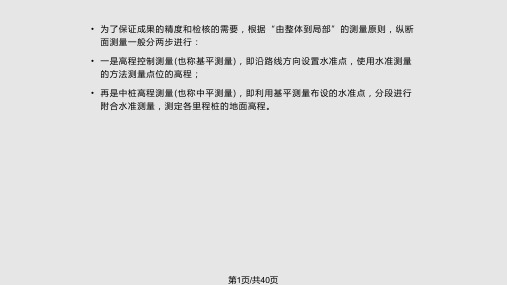 第十一章：路线纵、横断面测量PPT课件