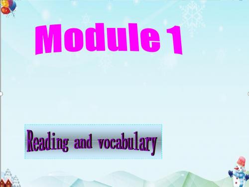 【教育课件】高中英语Module1Readingandvocabulary课件外研版选修6.ppt