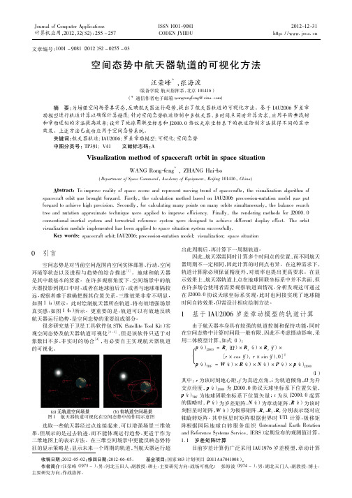 空间态势中航天器轨道的可视化方法