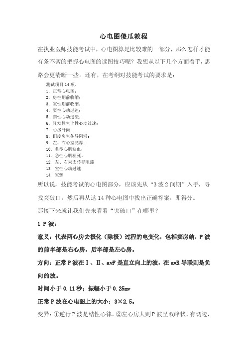 傻瓜教程心电图