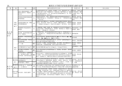 襄阳区小学教学评估细则1