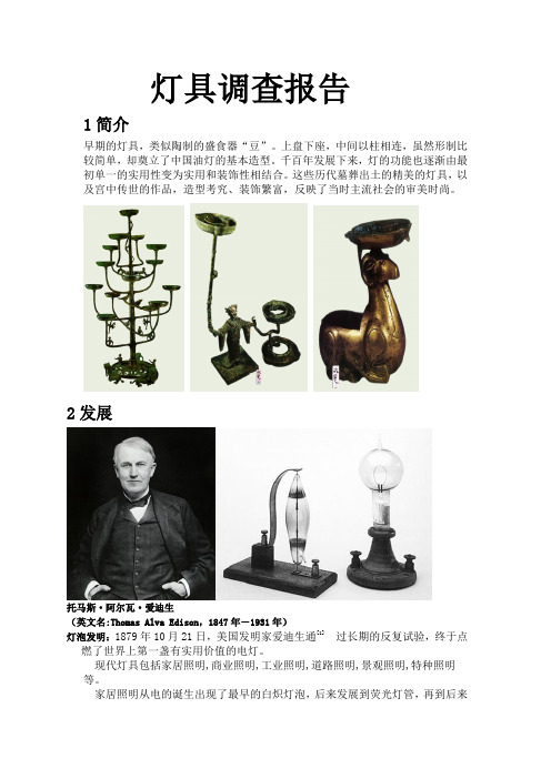灯具调查报告(文本)