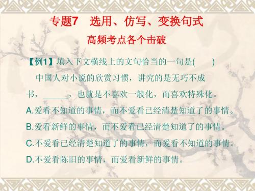 新课标高考语文复习必备专题7